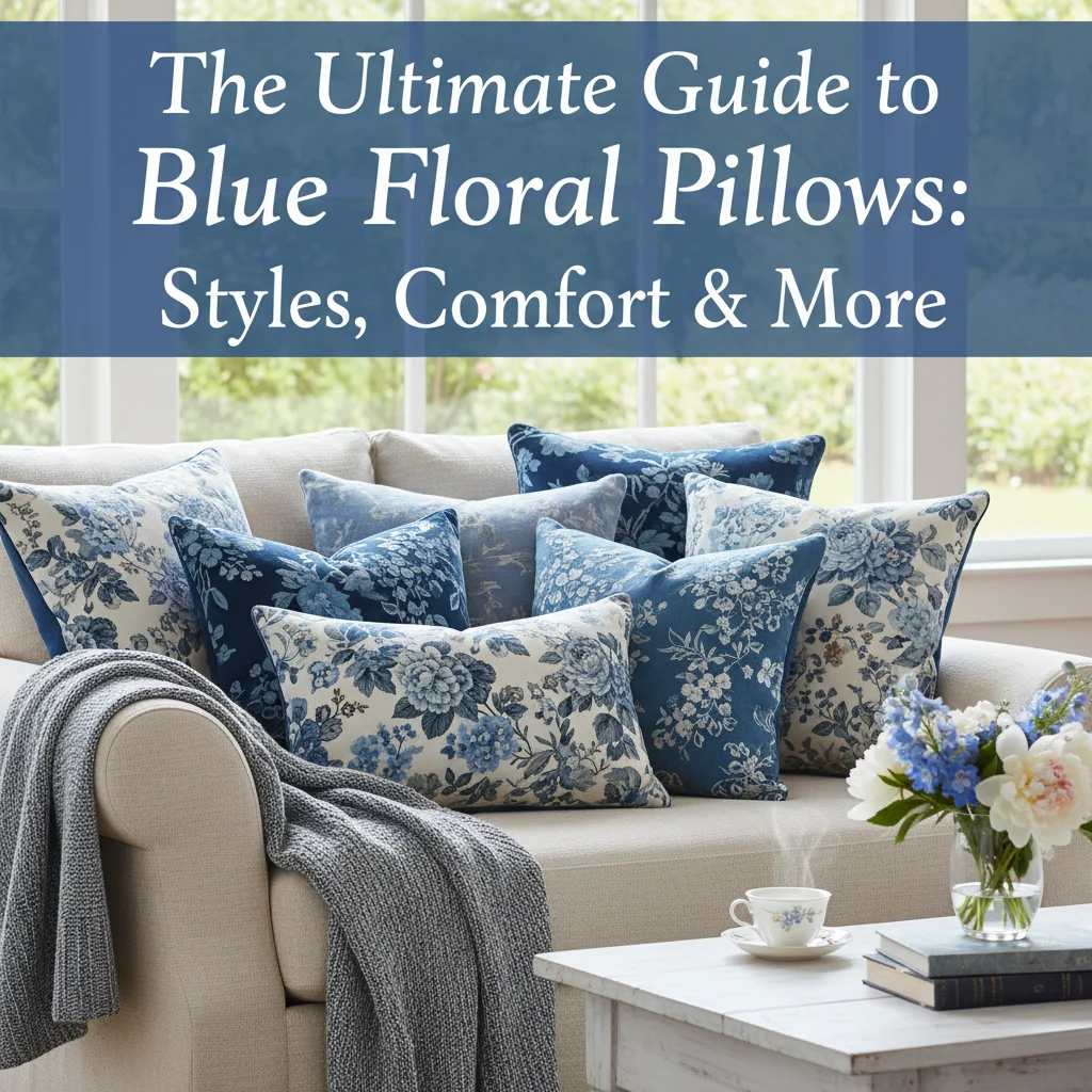 The Ultimate Guide to Blue Floral Pillows: Styles, Comfort & More