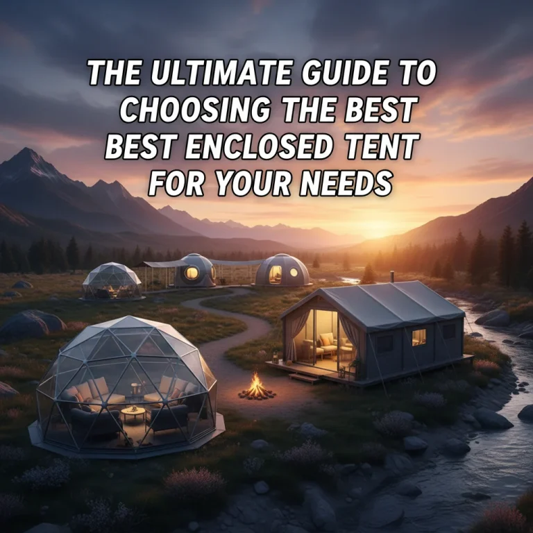 The Ultimate Guide to Choosing the Best Enclosed Tent for Your Needs